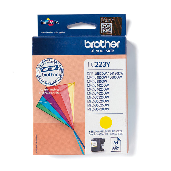 Brother LC223Y blækpatron 1 stk Original Gul
