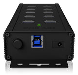 ICY BOX IB-HUB1703-QC3 USB 3.2 Gen 1 (3.1 Gen 1) Type-B 5000 Mbit/s Sort