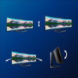 Philips P Line 499P9H/00 computerskærm 124 cm (48.8") 5120 x 1440 pixel UltraWide Dual Quad HD Sort