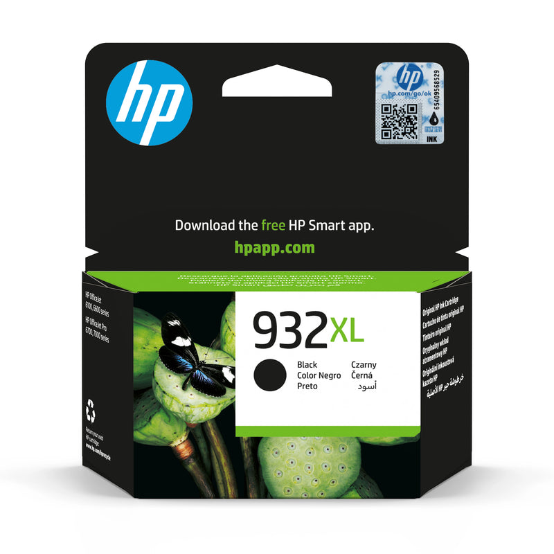 HP 932XL High Yield Black Original Ink Cartridge blækpatron 1 stk Højt (XL) udbytte