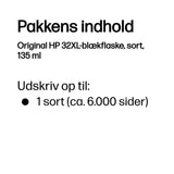HP 32XL 135ml Black Original Bottled Ink Crtg for Smart Tank Plus andPremium Series Printers