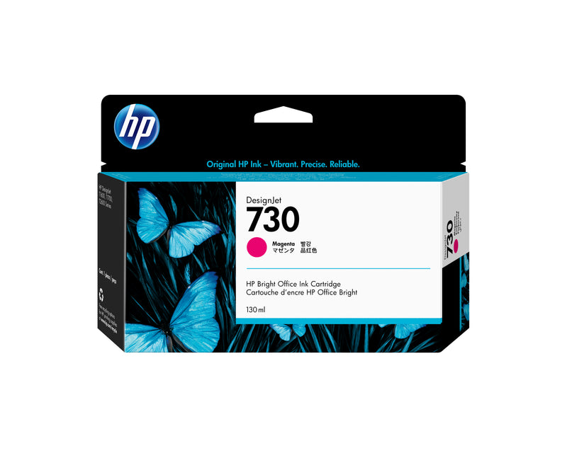 HP 730 130-ml Magenta DesignJet Ink Cartridge printhoved Termisk inkjet