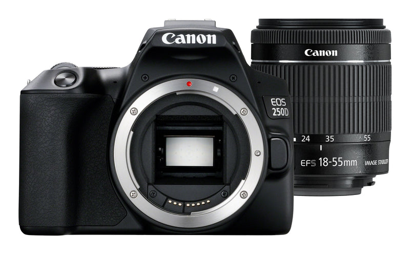 Canon EOS 250D+EF-S 18-55mm SLR kamerasæt 24,1 MP CMOS 6000 x 4000 pixel Sort