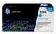 HP 124A Cyan Original LaserJet Toner Cartridge tonerpatron 1 stk Blå