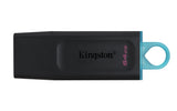 Kingston Technology DataTraveler Exodia USB-nøgle 64 GB USB Type-A 3.2 Gen 1 (3.1 Gen 1) Sort, Turkis