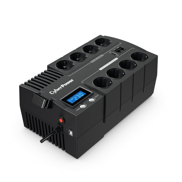 CyberPower BR700ELCD UPS-enhed Interaktivt indgangsstik 0,7 kVA 420 W 8 AC stikkontakt(er)