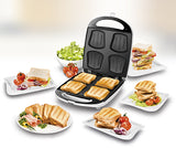Unold 48480 sandwichtoaster 1100 W Rustfrit stål, Hvid