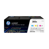 HP 305A 3-pack Cyan/Magenta/Yellow Original LaserJet Toner Cartridges tonerpatron Blå, Magenta, Gul