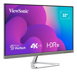 Viewsonic VX3276-4K-MHD-2 computerskærm 81,3 cm (32") 3840 x 2160 pixel 4K Ultra HD LCD Sort, Sølv