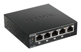 D-Link DGS-1005P/E netværksswitch Ikke administreret Gigabit Ethernet (10/100/1000) Strøm over Ethernet (PoE) Sort