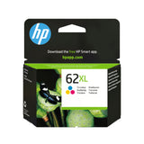 HP 62XL High Yield Tri-color Original Ink Cartridge blækpatron 1 stk Højt (XL) udbytte Blå, Magenta, Gul