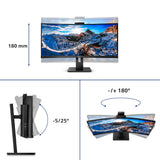 Philips P Line 346P1CRH/00 computerskærm 86,4 cm (34") 3440 x 1440 pixel UltraWide Quad HD LED Sort