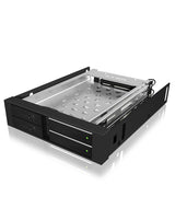 ICY BOX IB-2227StS 8,89 cm (3.5") Opbevaring drev bakke Sort