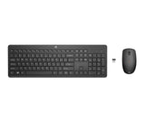 HP 230 Wireless Mouse and Keyboard Combo tastatur Mus inkluderet Kontor RF trådløst Sort