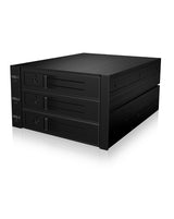 ICY BOX IB-563SSK 2x 5,25" Opbevaring drev bakke Sort