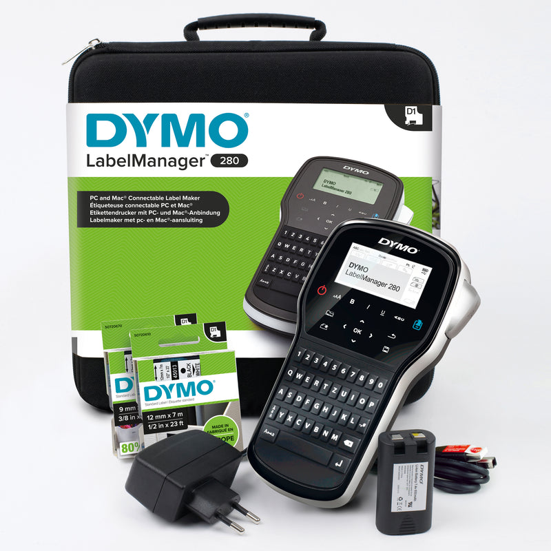 DYMO LabelManager 280™ QWY Kitcase etiketprinter Termisk overførsel Ledningsført