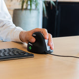 R-Go Tools RGOHELELA mus Kontor Venstre hånd USB Type-A Optisk 2400 dpi