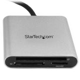 StarTech.com FCREADU3C kortlæser USB 3.2 Gen 1 (3.1 Gen 1) Type-C Sort, Sølv