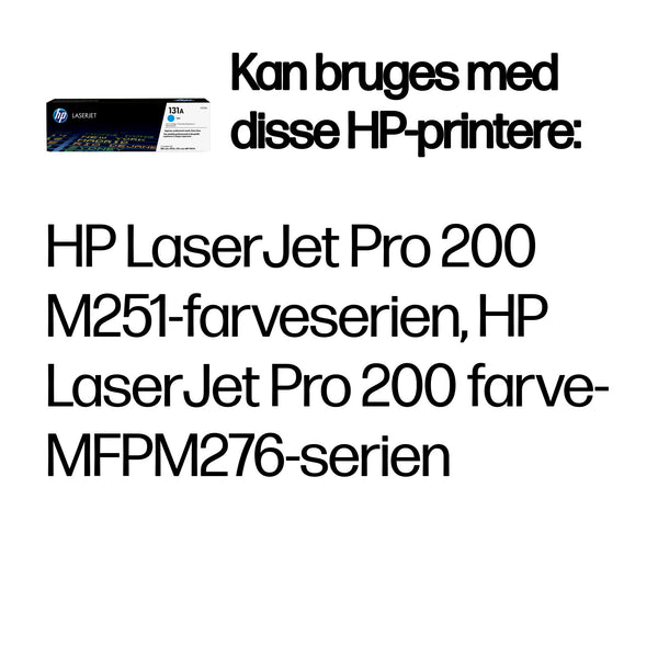 HP 131A Cyan Original LaserJet Toner Cartridge tonerpatron 1 stk Blå