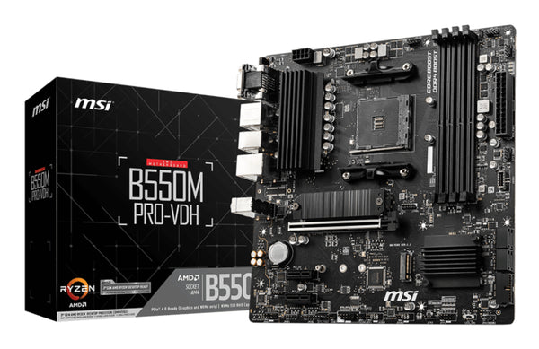 MSI B550M PRO-VDH bundkort AMD B550 Stik AM4 micro ATX