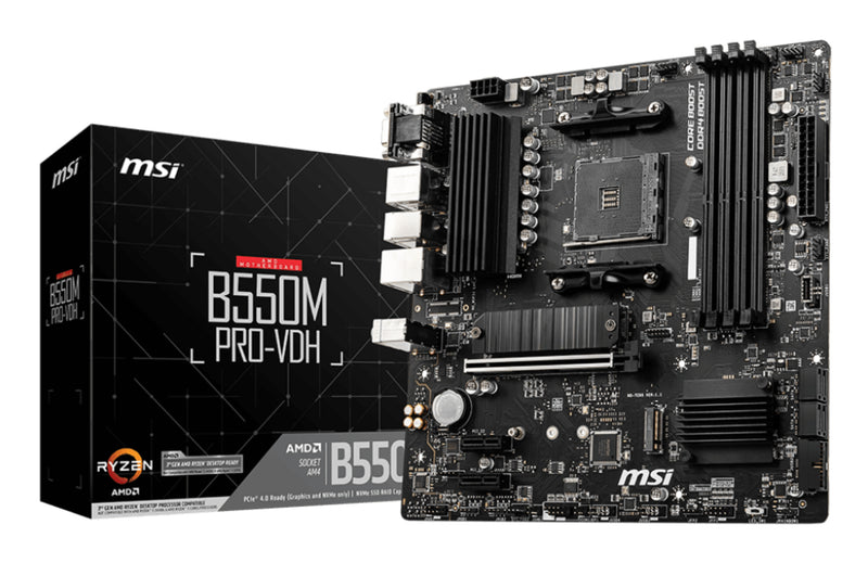 MSI B550M PRO-VDH bundkort AMD B550 Stik AM4 micro ATX