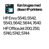 HP 62 Black Original Ink Cartridge blækpatron 1 stk Standard udbytte