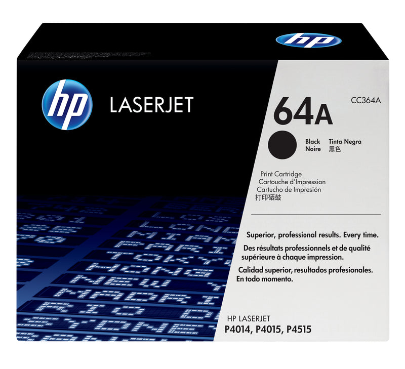 HP 64A Black Original LaserJet Toner Cartridge tonerpatron 1 stk