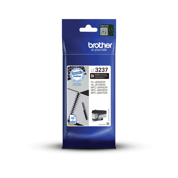 Brother LC3237BK blækpatron 1 stk Original Standard udbytte Sort