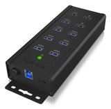 ICY BOX IB-HUB1703-QC3 USB 3.2 Gen 1 (3.1 Gen 1) Type-B 5000 Mbit/s Sort