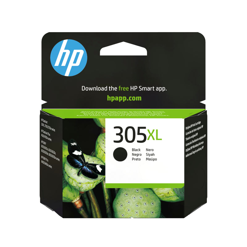 HP 305XL High Yield Black Original Ink Cartridge blækpatron 1 stk Højt (XL) udbytte