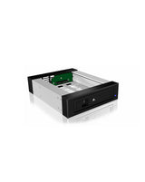ICY BOX Carrier IB-129SSK-B HDD kabinet Aluminium, Sort 2.5/3.5"