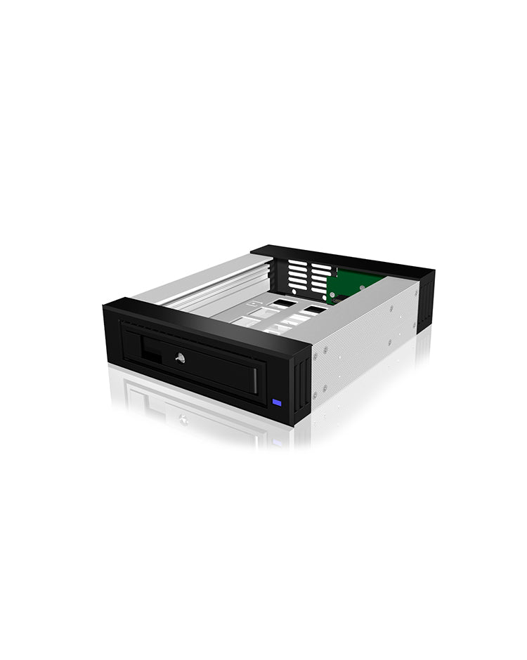 ICY BOX Carrier IB-129SSK-B HDD kabinet Aluminium, Sort 2.5/3.5"