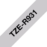 Brother TZE-R931 etiketbånd Sort på sølv
