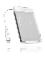 ICY BOX IB-AC703-C HDD/SSD kabinet Gennemsigtig, Hvid 2.5"
