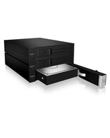 ICY BOX IB-563SSK 2x 5,25" Opbevaring drev bakke Sort