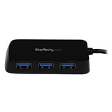 StarTech.com ST4300MINU3B interface hub USB 3.2 Gen 1 (3.1 Gen 1) Type-A 5000 Mbit/s Sort