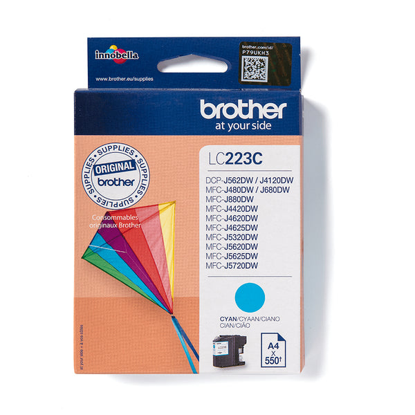 Brother LC223C blækpatron 1 stk Original Blå