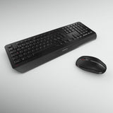 CHERRY JD-7000PN-2 tastatur Mus inkluderet Hjemme/kontor RF trådløst QWERTY Nordisk Sort