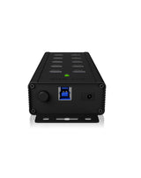 ICY BOX IB-HUB1703-QC3 USB 3.2 Gen 1 (3.1 Gen 1) Type-B 5000 Mbit/s Sort
