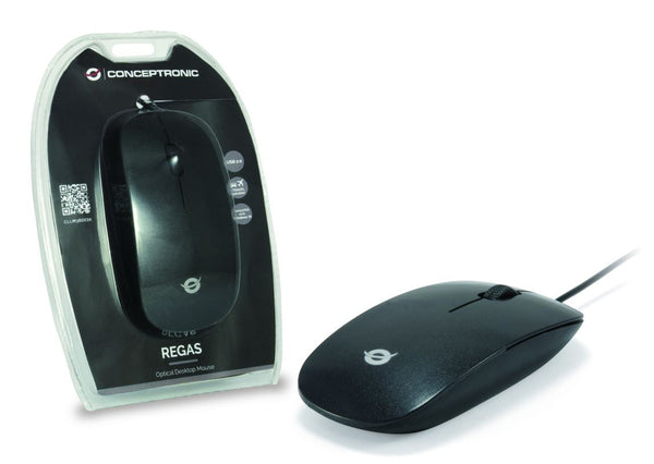 Conceptronic CLLM3BDESK mus Kontor Ambidextrous USB Type-A Optisk 800 dpi