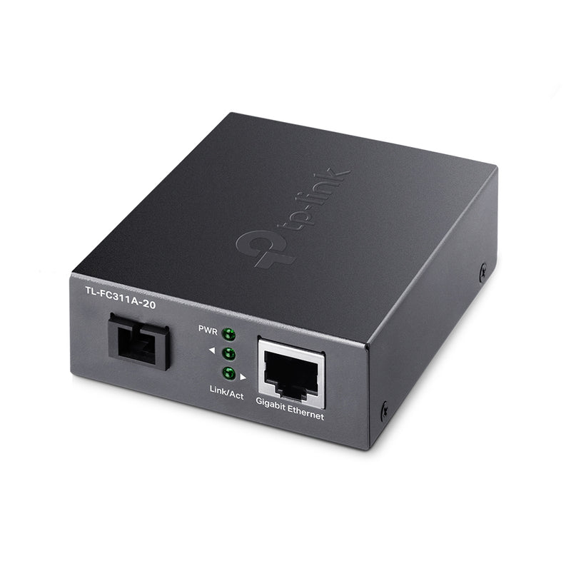TP-Link TL-FC311A-20 netværksomformer til medie 1000 Mbit/s Enkeltilstand Sort