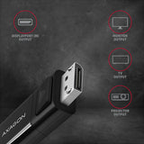 Axagon RVC-DPC videokabel adapter 1,8 m USB Type-C DisplayPort Sort