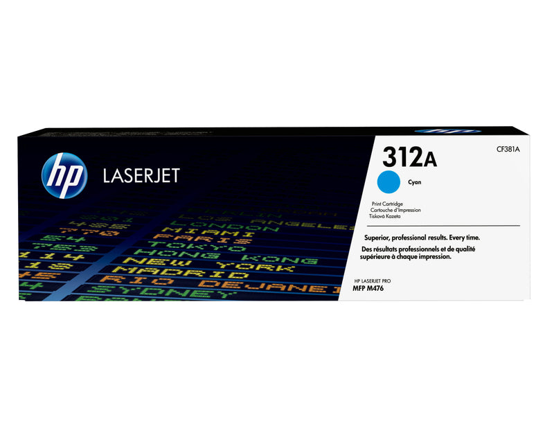 HP 312A Cyan Original LaserJet Toner Cartridge tonerpatron 1 stk Blå