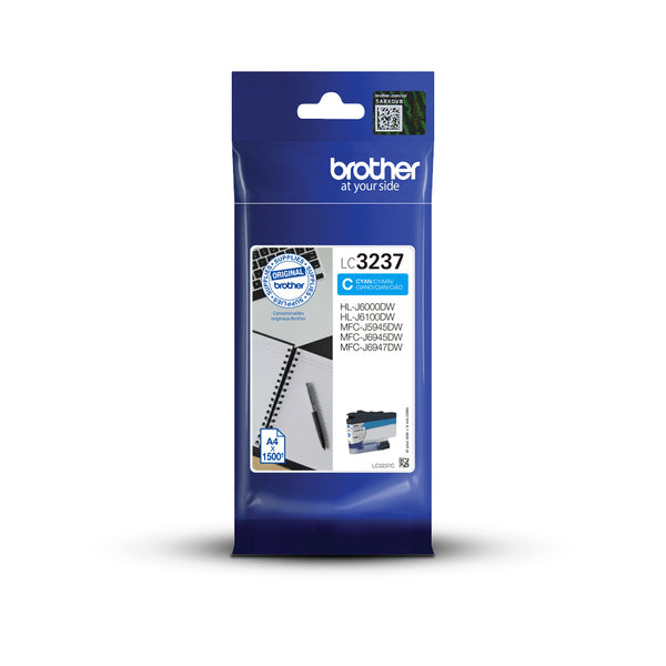 Brother LC3237C blækpatron 1 stk Original Standard udbytte Blå