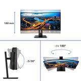Philips B Line 345B1C/00 computerskærm 86,4 cm (34") 3440 x 1440 pixel Quad HD LCD Sort