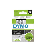 DYMO D1 Standard - Black on White - 12mm etiketbånd Sort på hvid