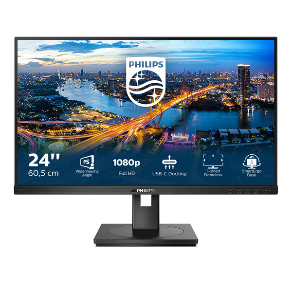 Philips B Line 243B1/00 computerskærm 60,5 cm (23.8") 1920 x 1080 pixel Fuld HD LED Sort