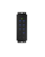 ICY BOX IB-HUB1703-QC3 USB 3.2 Gen 1 (3.1 Gen 1) Type-B 5000 Mbit/s Sort