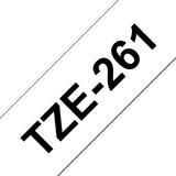 Brother TZE-261 etiketbånd Sort på hvid TZ