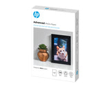 HP Advanced Glossy Photo Paper-100 sht/10 x 15 cm borderless Sort, Blå, Hvid Glans